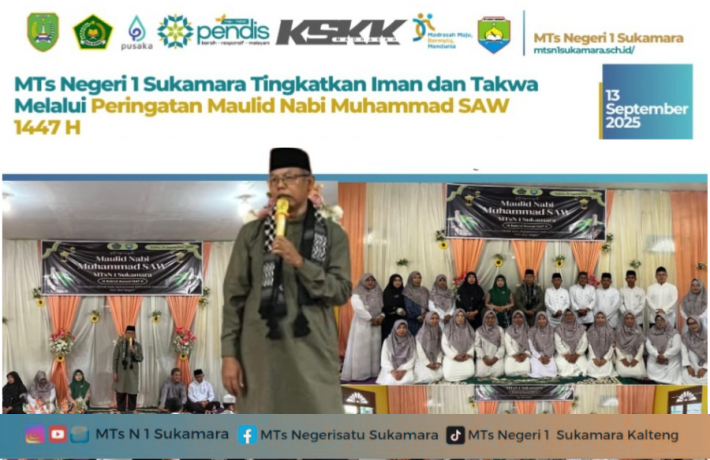 MTs Negeri 1 Sukamara Tingkatkan Iman dan Takwa melalui Peringatan Maulid  Nabi Muhammad SAW 1447H